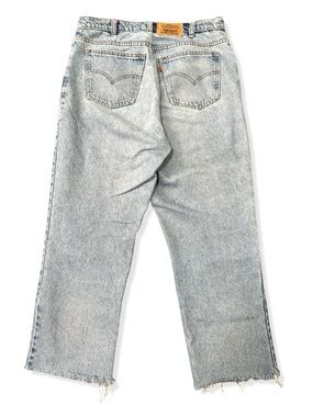 Vintage 90s Levi's 619 Orange Tab Light Blue Jeans